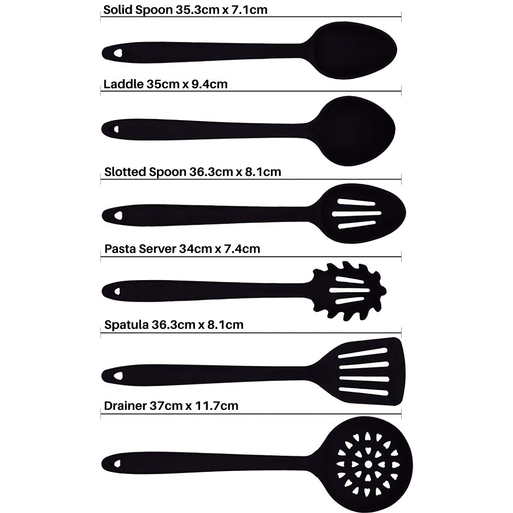 Silicone Cooking Utensils Set (Grey): image 10