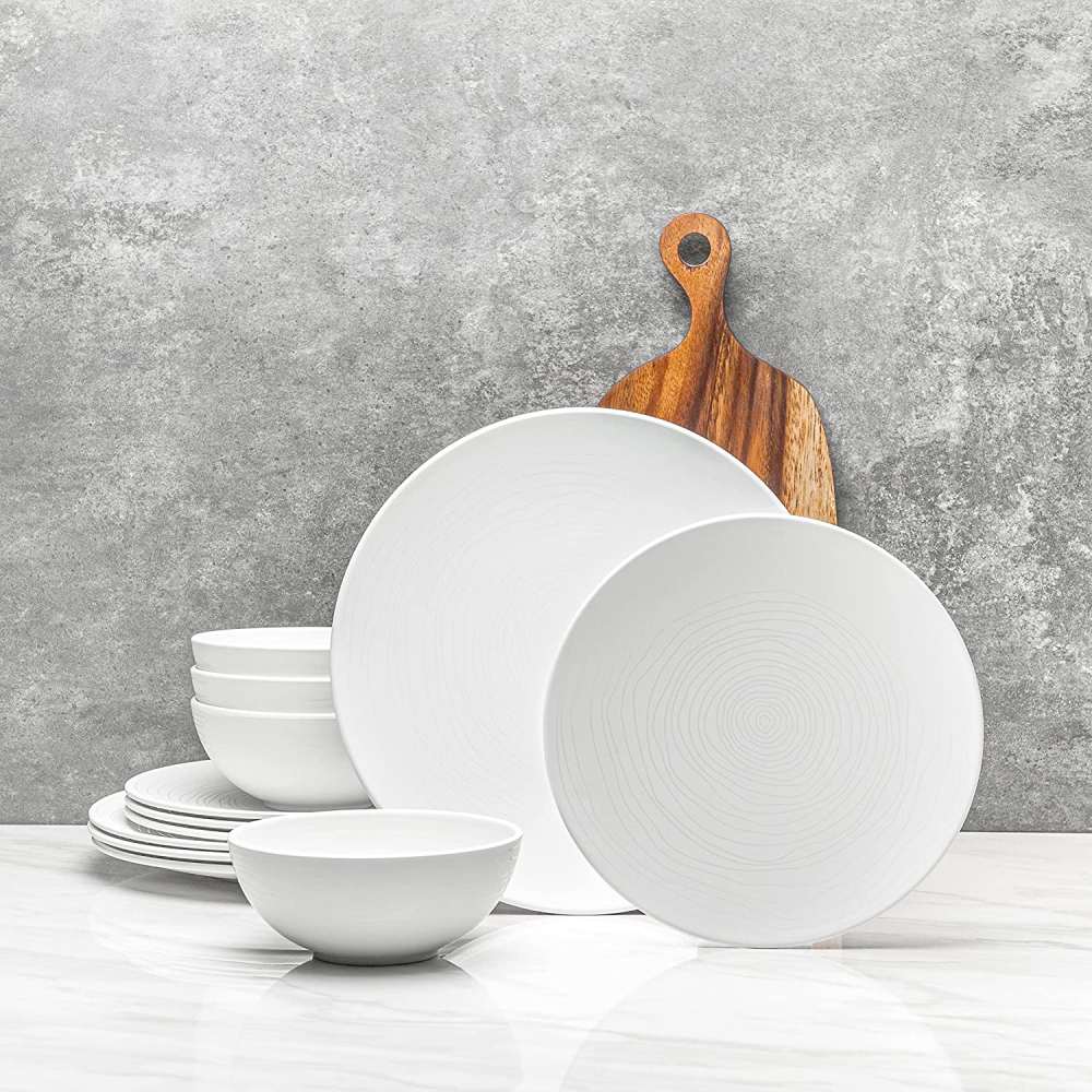 Reusable Plastic Dinnerware Set (Organica Black): image 11